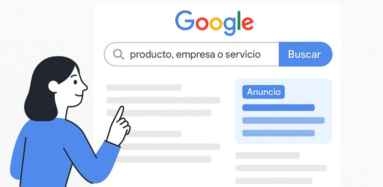 Ejemplo de anuncios en Google